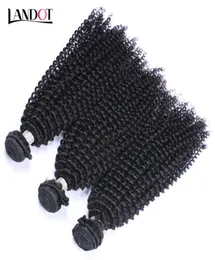 Capelli vergini ricci mongoli 3 pezzi 3 pezzi non trasformati bundle di tessitura umana ricci mongola