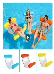 Reclinável de rede de rede de água inflável colchão flutuante de nadar de nadar marinho de anel de natação Piscina Festa de brinquedo Cama para natação6710256