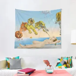 Tapisserier Salvador Dali Tigers Tapestry Söt rum Dekor Väggdekoration förvarar Living House
