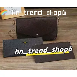 Tasarımcı Crossbody LouiseViutionbag Çanta Felicie Kadın Çanta Cüzdan Zincir çanta kabartmalı WOC Messenger Çanta Sling Bags Zarf Siyah Omuz Çantası Luxe 661