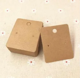 200pcslot 54cm Kraft Paper Earring Cards Blank Jewelry Packing Cards Brown Earring Display Cards Jewelry Tags3320668