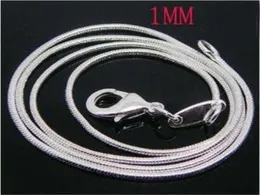 Promotion Sale 925 Silberkette Halskette 1,2 mm 16in 18in 20in 22in 24in gemischtes glatte Ketten Halskette Unisex Halsketten Schmuck 10148400930