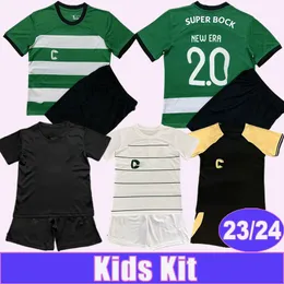 23 24 Coates Lissabon Kids Kit Soccer Jerseys Paulinho Neto Nuno Santos Home Away 3rd 4: e barndräkt Fotbollströjor Kort ärm uniform