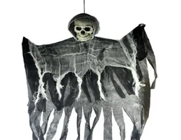 Cadılar Bayramı Dekorasyon Ürpertici İskelet Yüzü Asılı Hayalet Korku Perili Ev Grim Reaper Cadılar Bayramı Sahibi Malzemeler JK1909XB1868957