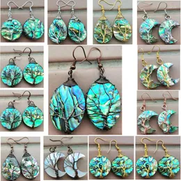 Dangle Earrings Zealand Abalone Mother Of Pearl Shell Beads Earring 1Pair WFH1182