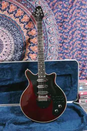 Guitar Brian May Signature Red Guitar Black Pickguard Burns Trisonic Pickups WK Tremolo Bridge Switch