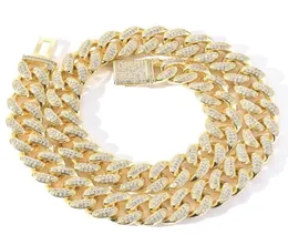 12mm gelado de zircão cubano Chain Chain Jóias de Hip Hop Gold Silver Copper Material CZOP CLASP CUNCO LING 1828INCH 77 K2679591300