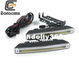 Eonstime 18cm 2pcs 8w Cob LED النهار تشغيل النهار ضوء LED LED السيارة المقاومة للماء DRL مصباح القيادة الخارجي الضوء 9V30V9998189