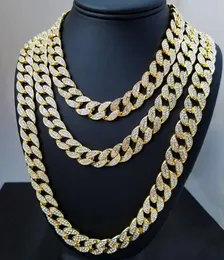 ICED Out Out Miami Cuban Link -Kette Gold Silber Men Hip Hop Halskette Schmuck 16inch 18inch 20inch 22 Zoll 24 Zoll 26inch 28inch 30inch8778017