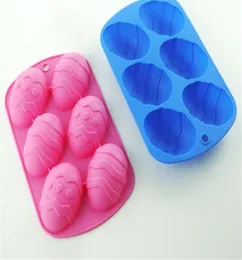 New Home 6 Cavity Easter Egge Shape Treshy Silicone Mould Morn