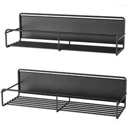 Armazenamento de cozinha 2 PCs Lado do rack magnético de ferro da geladeira Microondas não-rastreado