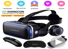 Dispositivi VRAR Originale Shinecon 60 Virtual Reality Aurione del casco per occhiali 3D intelligenti con videogiochi telecomandati 2210143453419