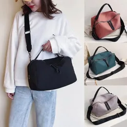 Drawstring Casual Bags For Women's 2024 Solid Color Large Capacity Nylon Shoulder Bag Torebka Damska Messenger Ladies Hand Bolsos #C3