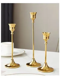 Candle Holders Home Decor Gold Small Luxury Metal Candlestick Candles Velas Holder Decoration Accessories Wedding Porta