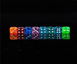 New 100pcs 1218MM Dice Transparent Color Point 16 Digital Automatic Game KTV Dice Acrylic Gambing Dices2507496