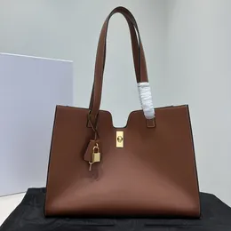 Bolsa de cheiro de cabra de cabas de cabas grossa de grande capacidade de grande capacidade para feminino bolsa de luxo da moda Bola de luxo de alta qualidade Bolsa de compras de ombro hobo bolsa de compras