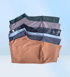 L067 Shoga sport sport a colore solido pantaloncini ad alta vita palestra elastica pantaloni stretti donne nake sentendo i pantaloni a tre punti7499826