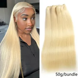 613 Honey Blonde Colored 830 Inch Straight Human Hair Bundles 50g Brazilian Weave 100 Remy s 240412