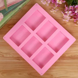 Baking Moulds Pink Silicone Cake Mould Handmade Soap Rectangle 8 5.5 2.5CM 100ml Oval For Cooking