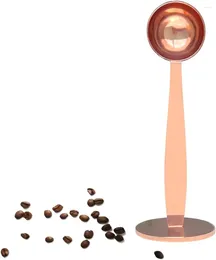 Kaffeeschaufel 2-in-1 304 Edelstahl Esslöffel Löffel Messen Sie Löffel mit gepresstem Boden für Bohnenpresse Mahlen PR