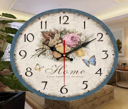 3D vintage zegar ścienny cichy drewno zegar drewna w stylu Europa duże zegary ścienne do domu zegarek czas kuchnia sypialnia salon wystrój domu 5511416