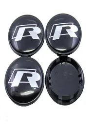 4PCSLOT 65mm VW R 라인 휠 허브 캡 커버 VW 골프 투 란 Tiguan Magotan Passat CC Scirocco 자동차 스타일링 4387273 용 엠블럼 자동 배지