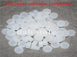 100 FDA 3ml Clear Silikonbehälter Nicht -Stick klares Silikonglas für Wachs- oder kosmetische Silikonkonzentratspeicher für 4880345