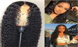 Produkcja koronkowych przednich ludzkich peruk do włosów dla czarnych kobiet głębokiej fali Curly HD Frontal Bob Poster Brazylian Afro Krótka 30 -calowa woda 8344855