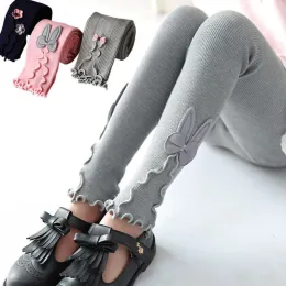 Trousers Girl Leggings Kids Autumn Warm Cotton Stretch Leggings Skinny Clothing Trouser Pants 3 5 7 8 9 10 11 12 Years Children's Wear