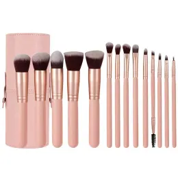 Shadow Pink Professional Makeup Brushs Set 14pcs Makeup Brush Contice Foundation Found