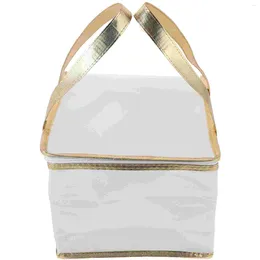 식기류 대형 토트 지갑 단열재 가방 해산물 보존 저장 쇼핑 파우치 흰색