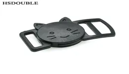 50PCSLOT 38QUOT10MMプラスチック製の湾曲したCathead Safty Breakaway Black Cat Collar Paracord Webbing Apparel Accessories1636026