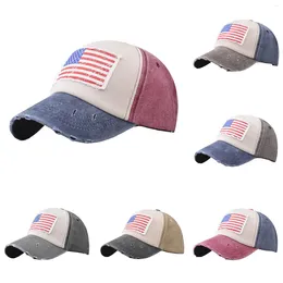 Ballkappen Cap Women Mode Cotton Independence Day Baseball Herren und Frauenflagge Outdoor Cowboy Hüte gewaschen