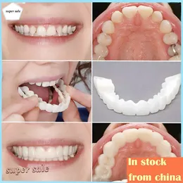 Dentadura dentes falsos dentes superiores de dentes inferiores de dentes de dentes falsos dentes cosméticos folheados de silicone dentes falsos 240412
