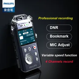 Inspelare Philips Original 16 GB digital röstinspelare stereo mics med bokmärke 96kHz/24bit