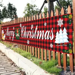 Naklejki na okno Tronzo Wesołych Świąt Banner Outdoor Tkanina Dekoracja Happy Rok Dekoracja do domu Wakacyjna wystrój przyjęcia Xmas Navidad#30