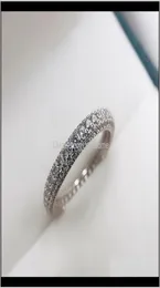 드롭 배달 2021 Eternity Promise Ring 925 Sier Micro Pave 5A 지르콘 CZ 약혼 웨딩 밴드 rings women jewelry 4lynh1150134