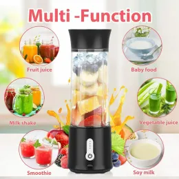 Ferramentas Mini liquidificador elétrico portátil 500ml TIPEC Misturadores de frutas recarregáveis Máquina de suco Multifunction para esportes de viagem em casa