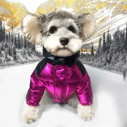 新しい豪華なペット犬の服を倒すジャケット暖かい冬のベルベットコート小規模および中規模の犬のための高品質のブランド服シュナウザー卸売フレンチブルドッグ