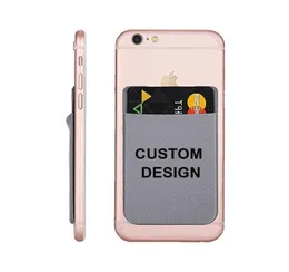 شعار كامل مخصص للاصطدام للهاتف Smart Wallet Phone Back Plost Propear Sticker Holder3433334