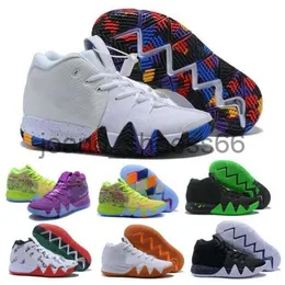 2024 Com o logotipo original Kyrie Men Basketball Shoes 4S Confete de confete de tornozelo Taker Halloween Bhm Mamba azul claro 2023 Man Treinadores tênis Tamanho 40 - 46