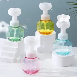 Liquid Soap Dispenser Flower Shape Foam Pump Plastic Clear Bottle Travel Shower Gel Bathroom Supplies