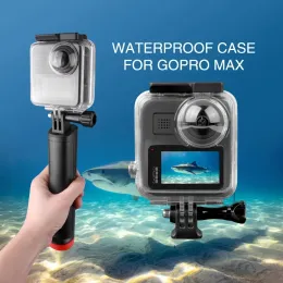 Cameras 40m Underwater Waterproof Camera Housing Case Diving Shell Protective Cover Box for GoPro Max Panoramic Action Camera Sport