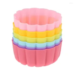 Stampi da forno da 5 pezzi da 5 pezzi in silicone cupcake cupcake muffin forme a formato antiaderente resistente al calore riutilizzabile ascoltare stampi di fiori di zucca fai -da -te