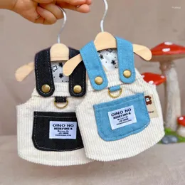 Dog Apparel Fashion Pet Clothes Medium-sized Cat Dogs Dresses Puppy Vest Teddy Denim Skirt Corduroy Suspender Clothing