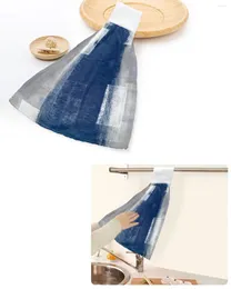 Toalha Resumo da pintura a óleo Textura Toalhas azuis de mão casa cozinha banheiro pendurado panos de louça Limpa personalizada absorvente macia