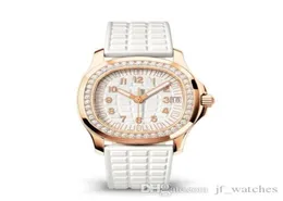 Trendiga Fashion Ladies Watch Importerad Quartz 35mm Elegant Quartz Rose Gold Diamond Rubber Female Watch Waterproof Diving Watch2977887