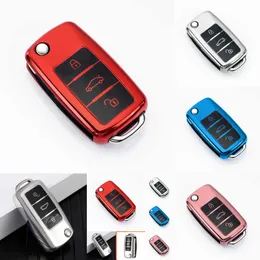 2024 2024 Car Key Cover Case Holder Keychain For VW Volkswagen Polo Golf Passat Beetle Caddy T5 Up Eos Tiguan Jetta For Skoda Octavia A5