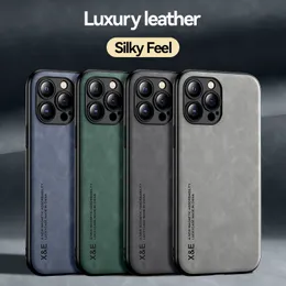 iPhone 15 14 13 12 11 XS Pro Max 7 8 Plus Samsung S24 S23 S22 Ultra Plus Luxury Sheepskin Matte Slim Back Back Cover