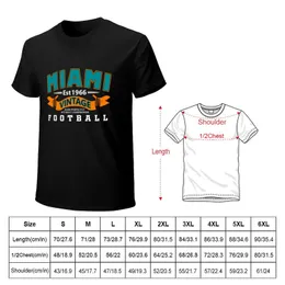 Miami Pro Football - Vintage Classic 1966 T -Shirt Plain Özelleştirmeler Erkekler Vintage T Shirts
